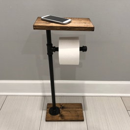 Hanah Home Boruraf178 Gancho de Tubo de Madera de Abeto y Metal